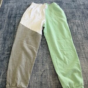 Hollister Joggers - White, Gray, and Green